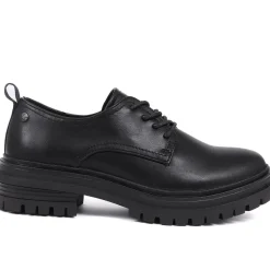 Chunky Lace-Up Shoes - Black