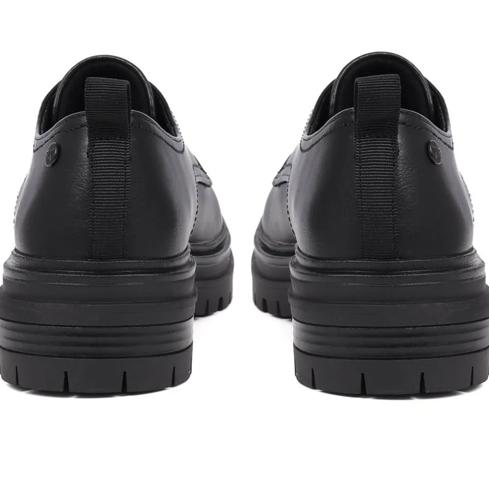 Chunky Lace-Up Shoes - Black