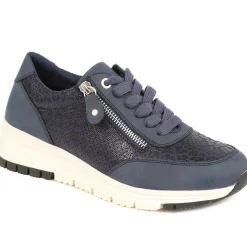Chunky Lace-Up Trainers - Navy