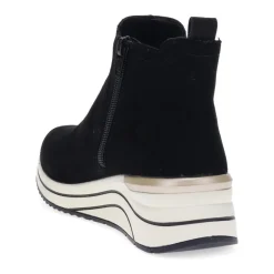 Chunky Leather Ankle Boots - Black