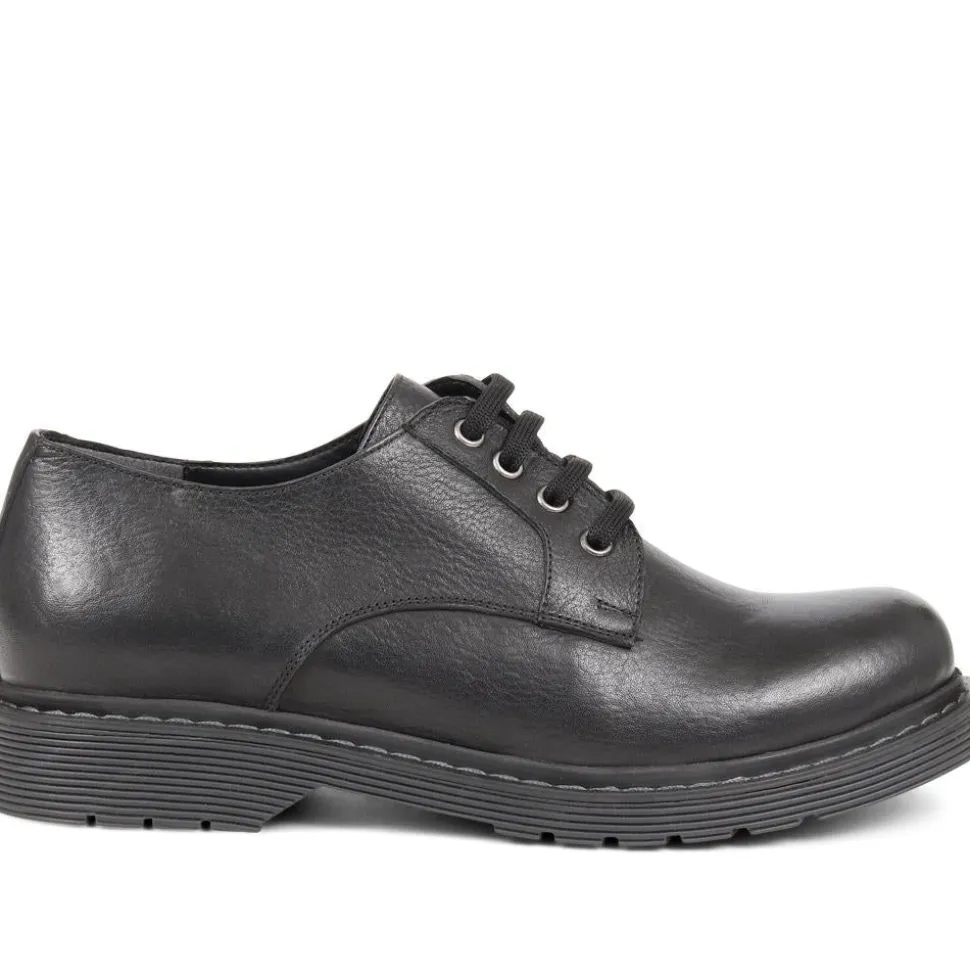 Chunky Leather Brogues - Black