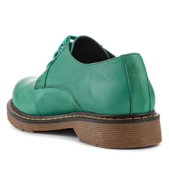 Chunky Leather Brogues - Green