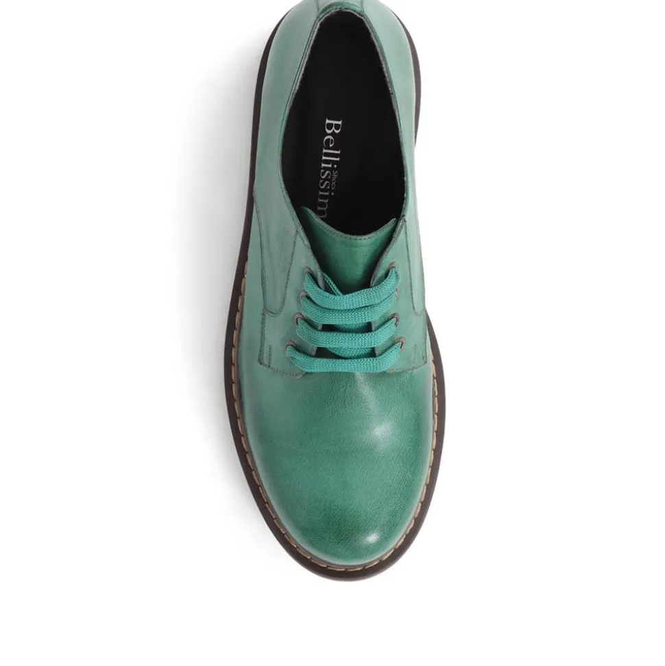 Chunky Leather Brogues - Green