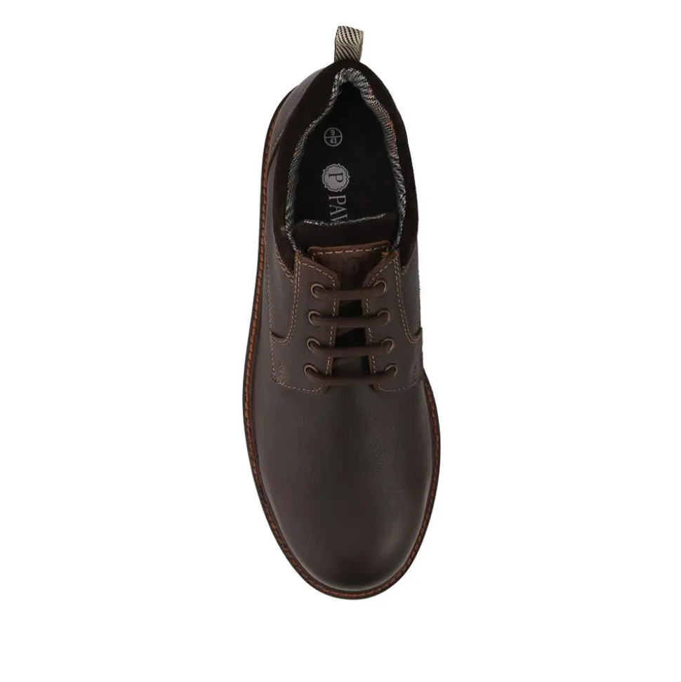 Chunky Leather Casual Lace Up Shoes - Brown