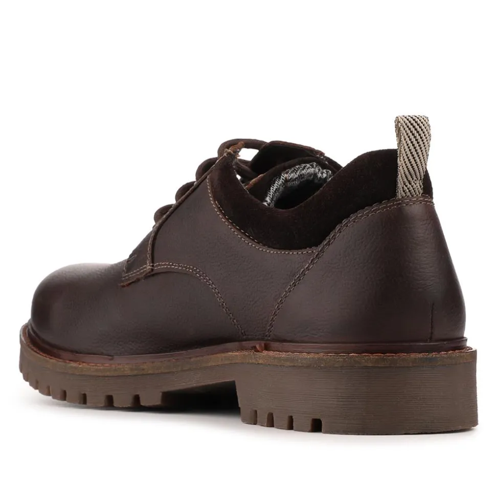 Chunky Leather Casual Lace Up Shoes - Brown