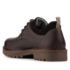 Chunky Leather Casual Lace Up Shoes - Brown