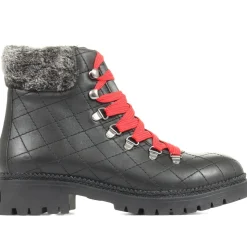 Chunky Leather Hiker Boots - Black