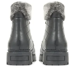 Chunky Leather Hiker Boots - Black