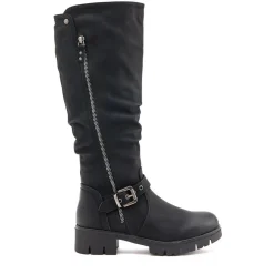 Chunky Long Boots - Black