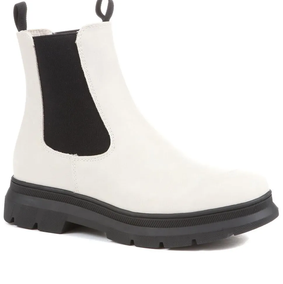 Chunky Platform Chelsea Boots - White