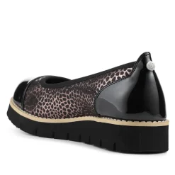 Chunky Platform Cushioned Slip On Shoes - Black-Pewter