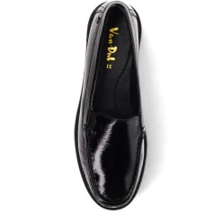 Chunky Slip-On Shoes - Black Patent