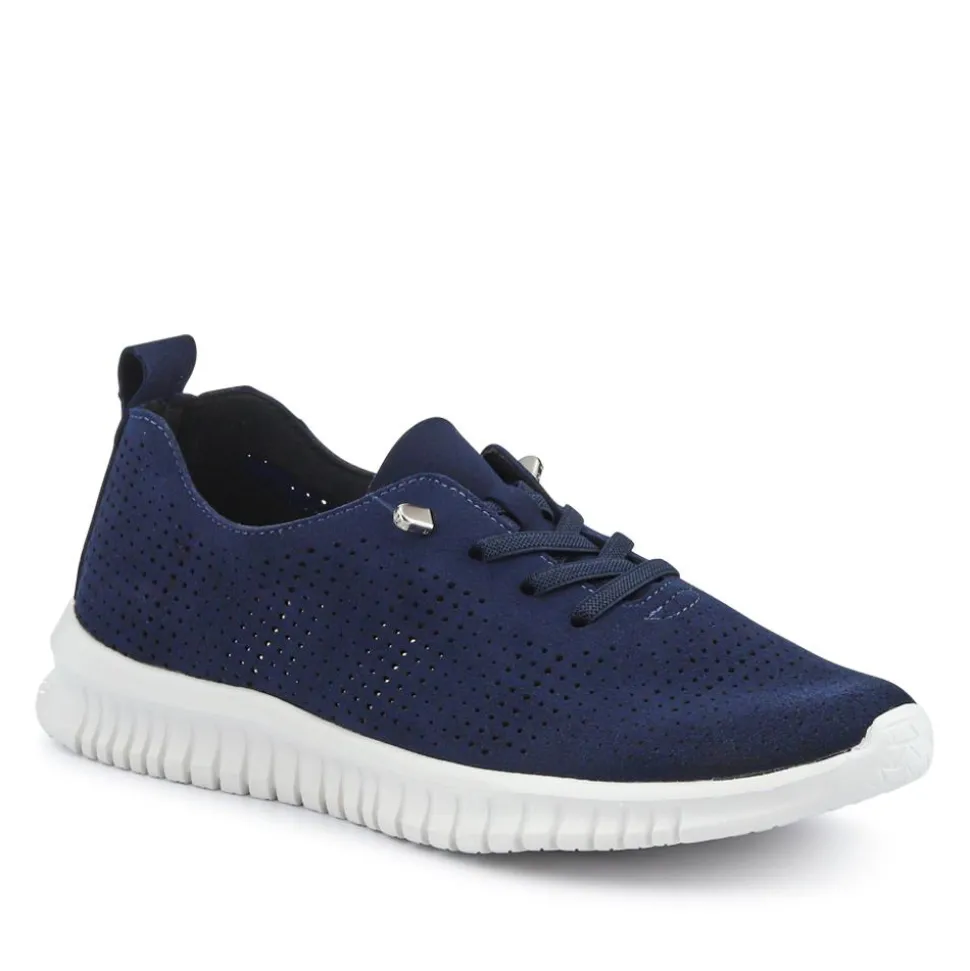 Chunky-Soled Lace-Ups - Navy
