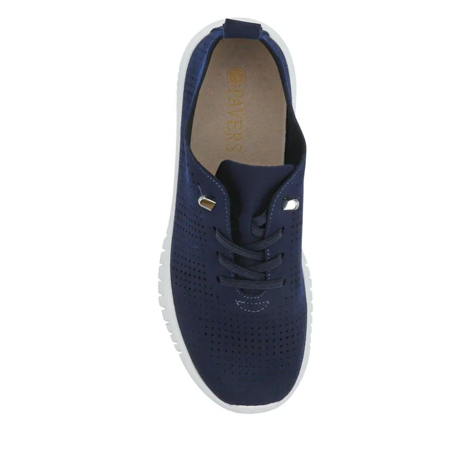 Chunky-Soled Lace-Ups - Navy