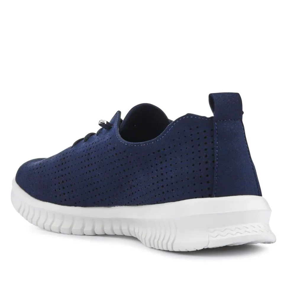 Chunky-Soled Lace-Ups - Navy