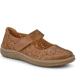 Chunky-Soled Mary Janes - Tan