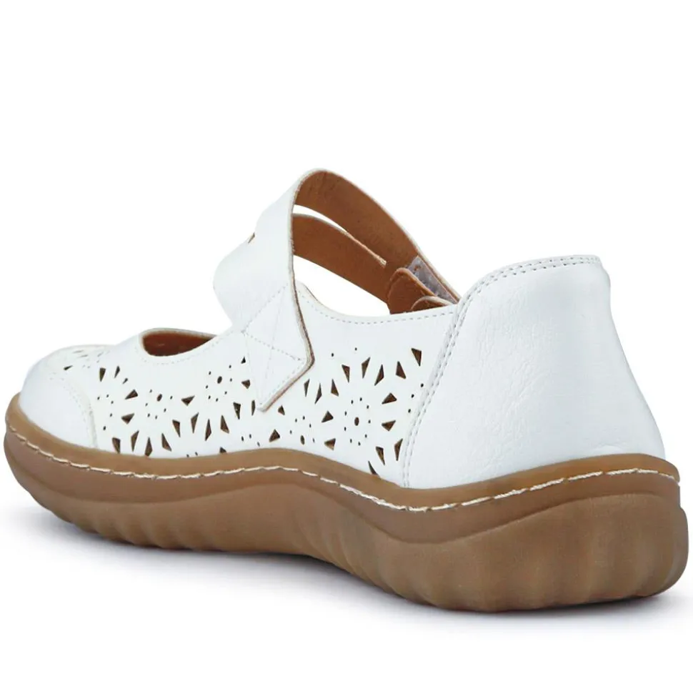 Chunky-Soled Mary Janes - White