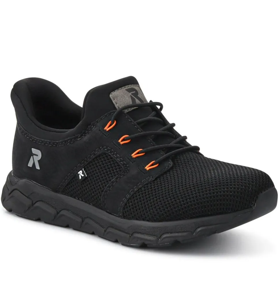 Chunky-Soled Slip-On Trainers - Black
