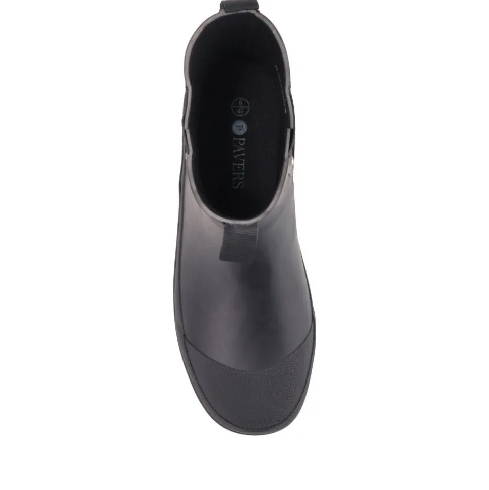 Chunky-Soled Wellington Boots - Black