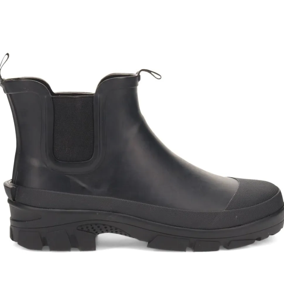 Chunky-Soled Wellington Boots - Black