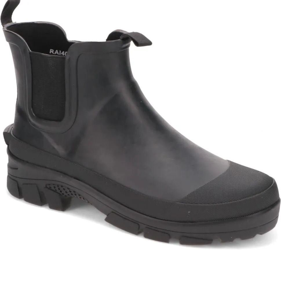 Chunky-Soled Wellington Boots - Black