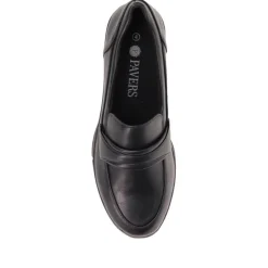 Chunky Sole Slip-on Shoes - Black