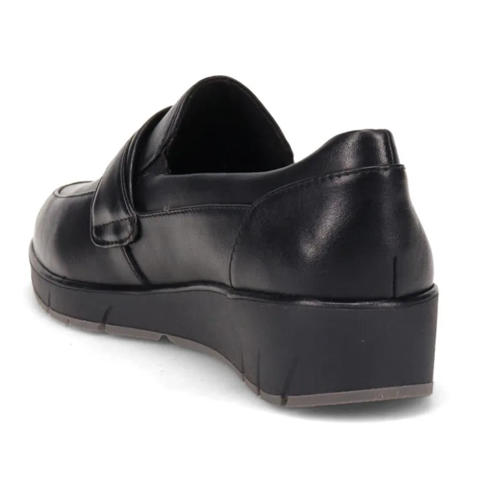Chunky Sole Slip-on Shoes - Black