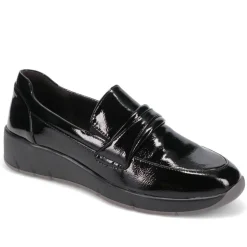 Chunky Sole Slip-on Shoes - Black Patent