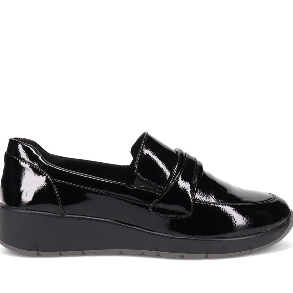 Chunky Sole Slip-on Shoes - Black Patent