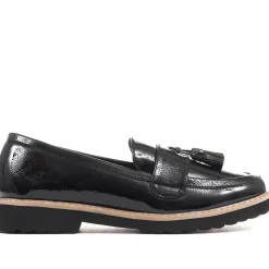 Chunky Tassel Loafers - Black