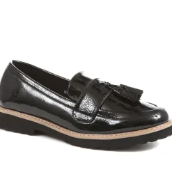 Chunky Tassel Loafers - Black