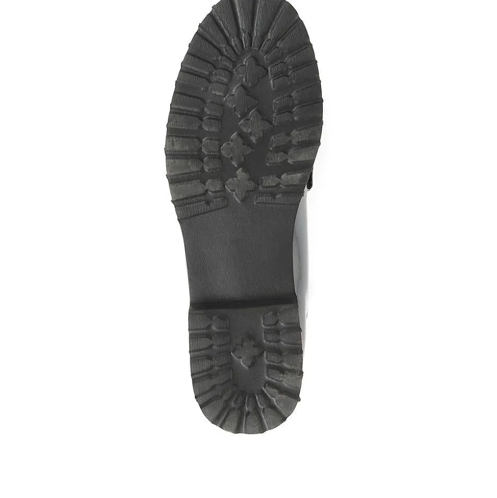 Chunky Tassel Loafers - Navy Patent