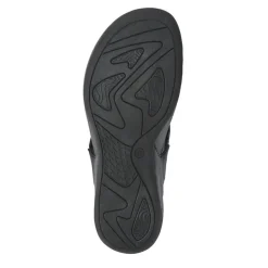 Chunky Toe Post Sandals - Black Floral