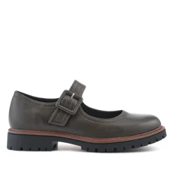 Chunky Touch-Fasten Mary Janes - Olive