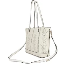 Classic Detail Tote Bag - Cream