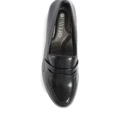 Classic Patent Wedge Loafers - Black Patent