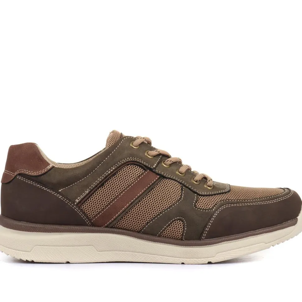 Colour Contrast Trainers - Taupe