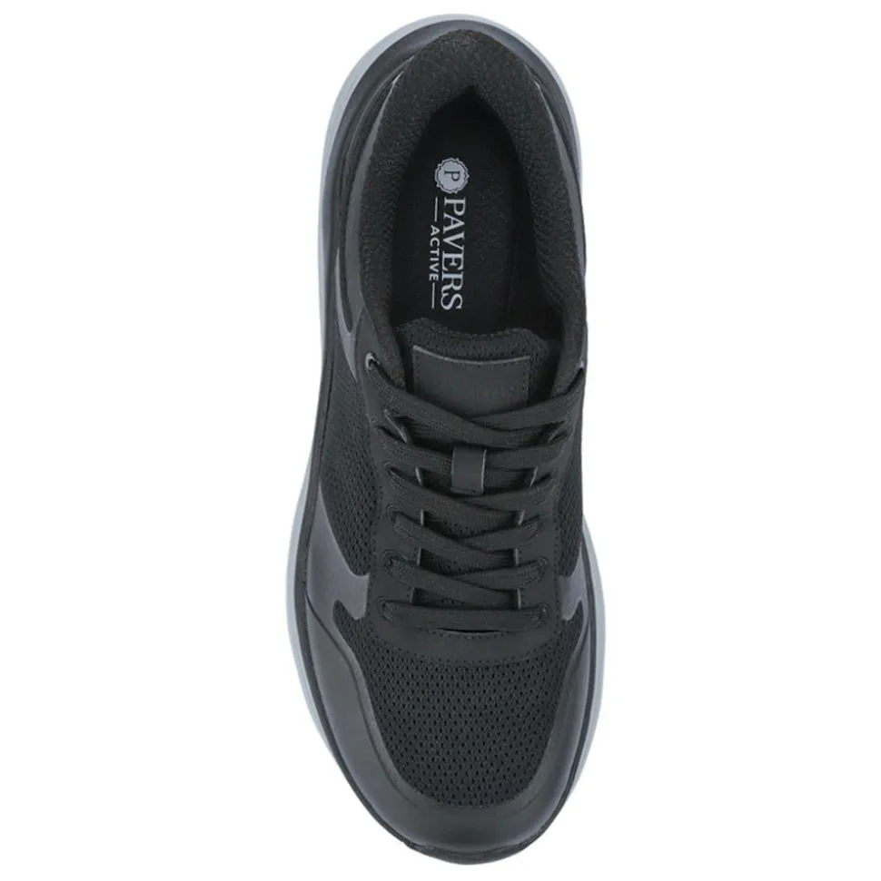 Comfortable Lace-Up Trainers - Black