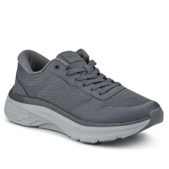 Comfortable Lace-Up Trainers - Charcoal