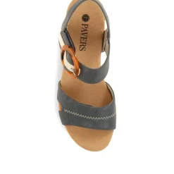 Comfortable Wedge Heel Sandals - Navy