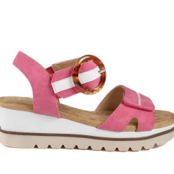 Comfortable Wedge Heel Sandals - Pink