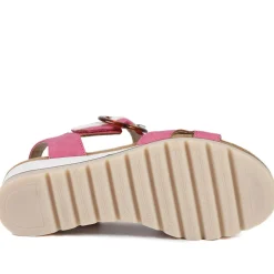 Comfortable Wedge Heel Sandals - Pink