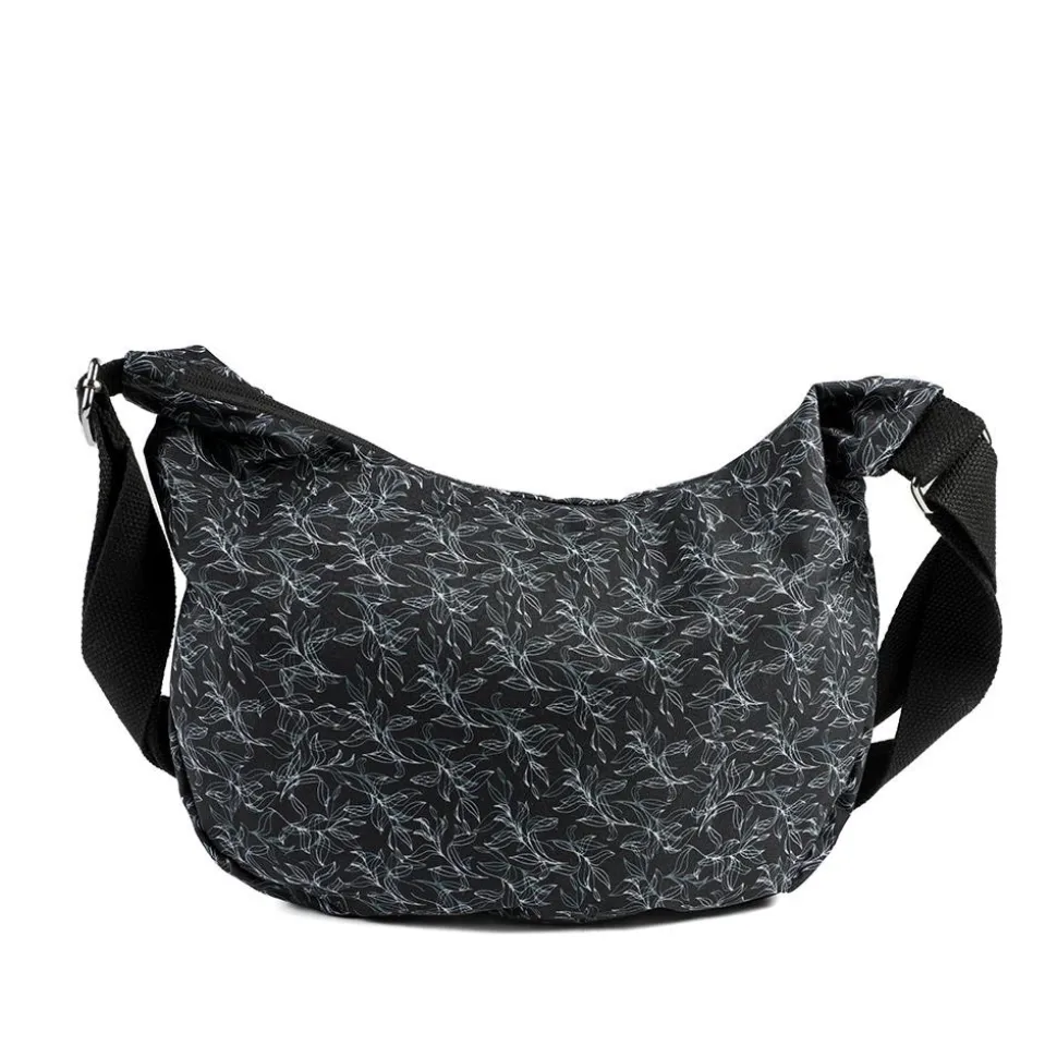 Comfort Cross Body Bag - Black Floral