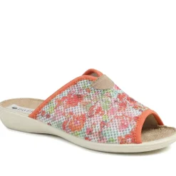 Comfort Slip On Mule Slippers - Orange Multi