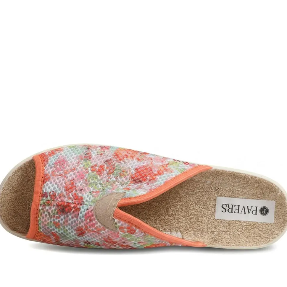 Comfort Slip On Mule Slippers - Orange Multi