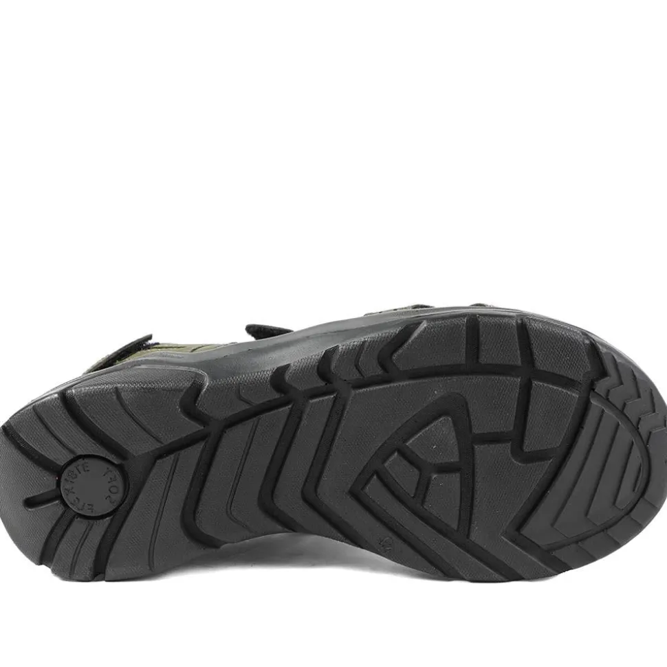 Comfy Triple Touch Fasten Sandals - Khaki