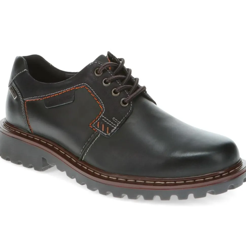 Commando Tread Lace-Up Shoes - Black