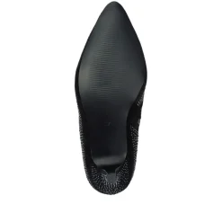 Cone-Heeled Smart Ankle Boots - Black