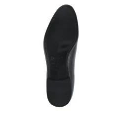 Conley Blake Stitched Leather Slip On Shoes - Black Patent