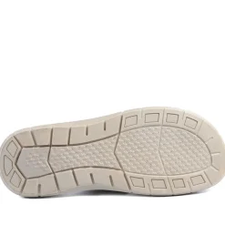 Contrast Cross Strap Comfort Sandals - Brown-Blue